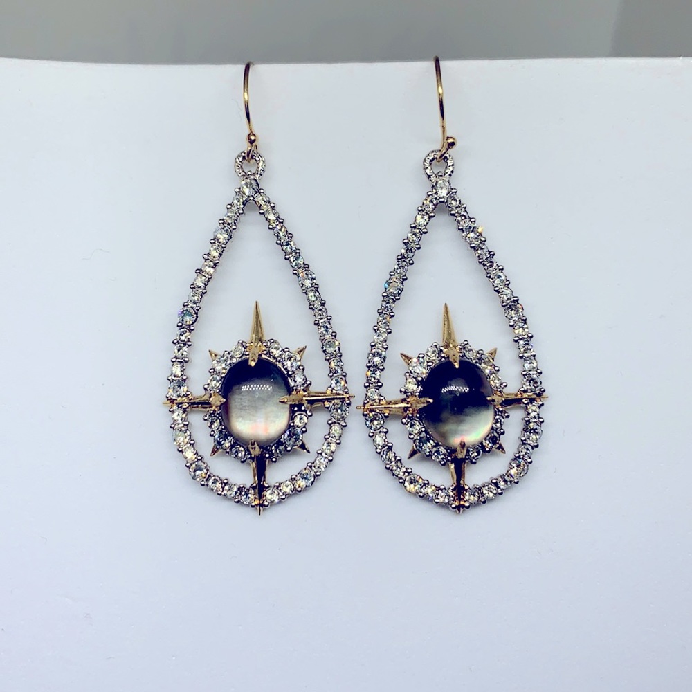 Alexis Bittar Crystal Spiked Drop Earrings